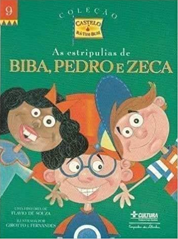 capa do livro As estripulias de Biba, Pedro e Zeca