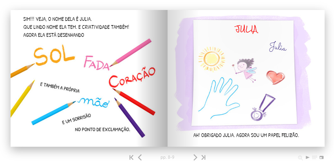 livro o nome da gente personalizado para julia